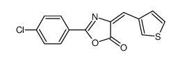 2-(4-chlorophenyl)-4-(thiophen-3-ylmethylidene)-1,3-oxazol-5-one Structure