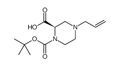 1,2-Piperazinedicarboxylic acid, 4-(2-propen-1-yl)-, 1-(1,1-dimethylethyl) ester, (2R) Structure