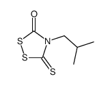 4-(2-methylpropyl)-5-sulfanylidene-1,2,4-dithiazolidin-3-one结构式