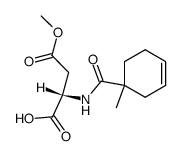 N-(1-methyl-3-cyclohexen-1-ylcarbonyl)-L-aspartic acid β-methyl ester Structure