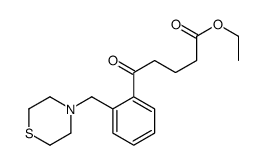 ETHYL 5-OXO-5-[2-(THIOMORPHOLINOMETHYL)PHENYL]VALERATE Structure