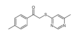 1-(4-methylphenyl)-2-(6-methylpyrimidin-4-yl)sulfanylethanone结构式