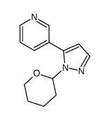 3-[2-(tetrahydropyran-2-yl)-2H-pyrazol-3-yl]pyridine结构式