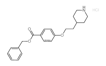 Benzyl 4-[2-(4-piperidinyl)ethoxy]benzoate hydrochloride Structure