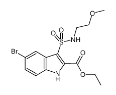 ethyl 5-bromo-3-{[(2-methoxyethyl)amino]sulfonyl}-1H-indole-2-carboxylate Structure