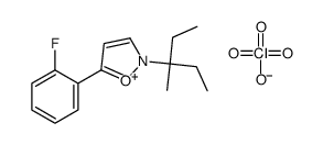 5-(2-fluorophenyl)-2-(3-methylpentan-3-yl)-1,2-oxazol-2-ium,perchlorate结构式