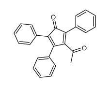 3-acetyl-2,4,5-triphenylcyclopenta-2,4-dien-1-one Structure