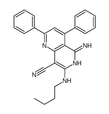 5-amino-7-(butylamino)-2,4-diphenyl-1,6-naphthyridine-8-carbonitrile Structure