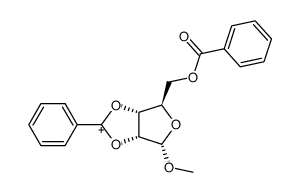 methyl 5-benzoyl-2,3-benzoxonium-α-D-xylofuranoside结构式