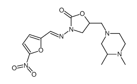 5-[(3,4-dimethylpiperazin-1-yl)methyl]-3-[(E)-(5-nitrofuran-2-yl)methylideneamino]-1,3-oxazolidin-2-one Structure