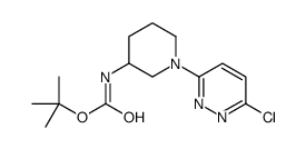 [1-(6-Chloro-pyridazin-3-yl)-piperidin-3-yl]-carbamicacidtert-butylester structure