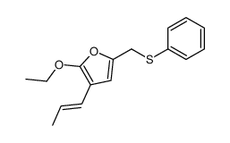 2-ethoxy-5-(phenylsulfanylmethyl)-3-prop-1-enylfuran结构式