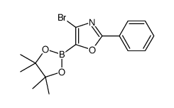4-bromo-2-phenyl-5-(4,4,5,5-tetramethyl-1,3,2-dioxaborolan-2-yl)-1,3-oxazole结构式