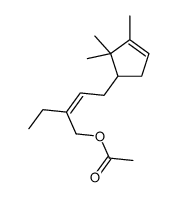 2-ethyl-4-(2,2,3-trimethyl-3-cyclopenten-1-yl)-2-butenyl acetate结构式