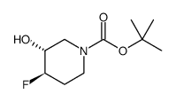 1-Piperidinecarboxylic acid, 4-fluoro-3-hydroxy-, 1,1-dimethylethyl ester, (3R,4R)-rel picture