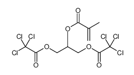 2-Propenoic acid, 2-methyl-, 2-[(2,2,2-trichloroacetyl)oxy]-1-[[(2,2,2-trichloroacetyl)oxy]methyl]ethyl ester Structure