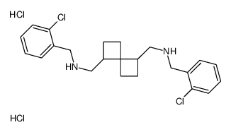 N-[(2-chlorophenyl)methyl]-1-[3-[[(2-chlorophenyl)methylamino]methyl]spiro[3.3]heptan-7-yl]methanamine,dihydrochloride Structure