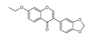 7-ethoxy-3-benzo[1,3]dioxol-5-yl-chromen-4-one结构式