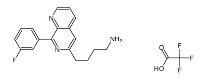 4-[8-(3-fluoro-phenyl)-[1,7]naphthyridin-6-yl]-butylamine trifluoroacetate Structure