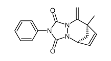 8-Methyl-7-methylen-4-phenyl-2,4,6-triazatricyclo<6.2.1.02,6>undec-9-en-3,5-dion结构式