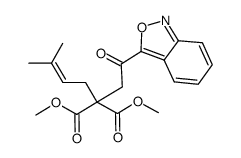 dimethyl 2-(2-(benzo[c]isoxazol-3-yl)-2-oxoethyl)-2-(3-methylbut-2-enyl)malonate Structure