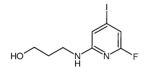 2-fluoro-4-iodo-6-(3-hydroxypropylamino)pyridine结构式