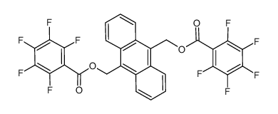 9,10-bis(pentafluorobenzoyloxy)anthracene Structure