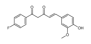 (E)-1-(4-fluorophenyl)-5-(4-hydroxy-3-methoxyphenyl)-pent-4-ene-1,3-dione结构式