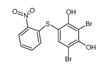 3,5-Dibrom-2'-nitro-2,4-dihydroxy-diphenylsulfid结构式