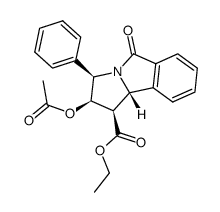2-Acetoxy-3-phenyl-5-oxo-1,2,3,9b-tetrahydro-5H-pyrrolo<2,1-a>isoindol-carbonsaeure-1-ethylester Structure