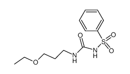 N-(3-ethoxy-propyl)-N'-benzenesulfonyl-urea结构式