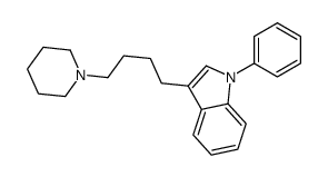 1-phenyl-3-(4-piperidin-1-ylbutyl)indole Structure