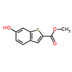 Methyl-6-hydroxy-1-benzothiophen-2-carboxylat结构式