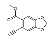 6-cyano-benzo[1,3]dioxole-5-carboxylic acid methyl ester结构式