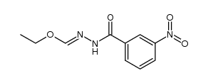 N'-(3-nitro-benzoyl)-formohydrazonic acid ethyl ester结构式