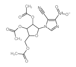 Imidazole-5-carbonitrile,4-nitro-1-b-D-ribofuranosyl-,2',3',5'-triacetate (8CI)结构式