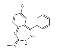 7-chloro-N-methyl-5-phenyl-4H-1,3,4-benzotriazepin-2-amine Structure