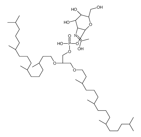2,3-di-O-phytanyl-1-(phosphoryl-2-acetamido-2-deoxyglucopyranosyl)glycerol结构式