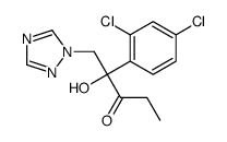 2-(2,4-dichlorophenyl)-2-hydroxy-1-(1,2,4-triazol-1-yl)pentan-3-one Structure