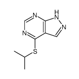 4-isopropylmercapto-1(2)H-pyrazolo[3,4-d]pyrimidine结构式