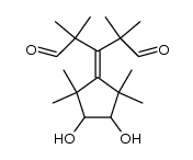 3-(3,4-dihydroxy-2,2,5,5-tetramethylcyclopentylidene)-2,2,4,4-tetramethylpentanedial Structure