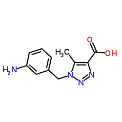 1-(3-Aminobenzyl)-5-methyl-1H-1,2,3-triazole-4-carboxylic acid结构式