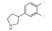 3-(3,4-二氯苯基)吡咯烷结构式