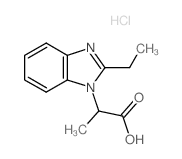 2-(2-Ethyl-benzoimidazol-1-yl)-propionic acid hydrochloride Structure