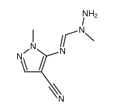 N-amino-N-methyl-N'-(1-methyl-4-cyanopyrazol-5-yl)-formamidine结构式