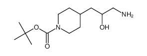 tert-butyl 4-(3-amino-2-hydroxypropyl)piperidine-1-carboxylate结构式