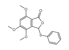 4,5,7-trimethoxy-3-(phenylthio)isobenzofuran-1(3H)-one Structure
