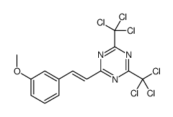 2-[2-(3-methoxyphenyl)ethenyl]-4,6-bis(trichloromethyl)-1,3,5-triazine结构式