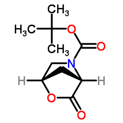 N-t-Boc-4-Hydroxy-L-pyrrolidine lactone Structure