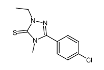 5-(4-chlorophenyl)-2-ethyl-4-methyl-1,2,4-triazole-3-thione Structure